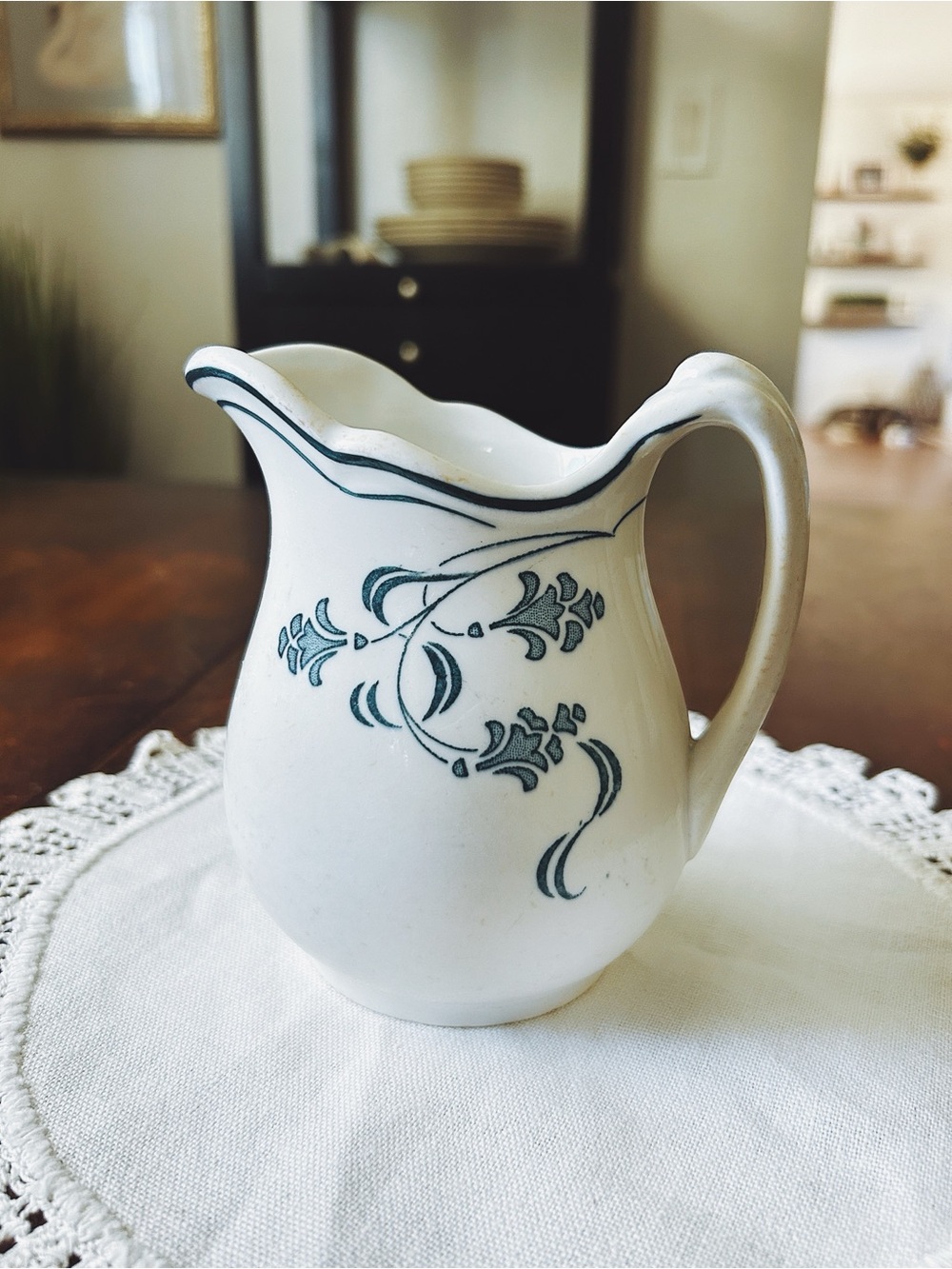 Antique 1896 Hotel Del Monte Creamer Pitcher -O.P.Co. Syracuse China Rare